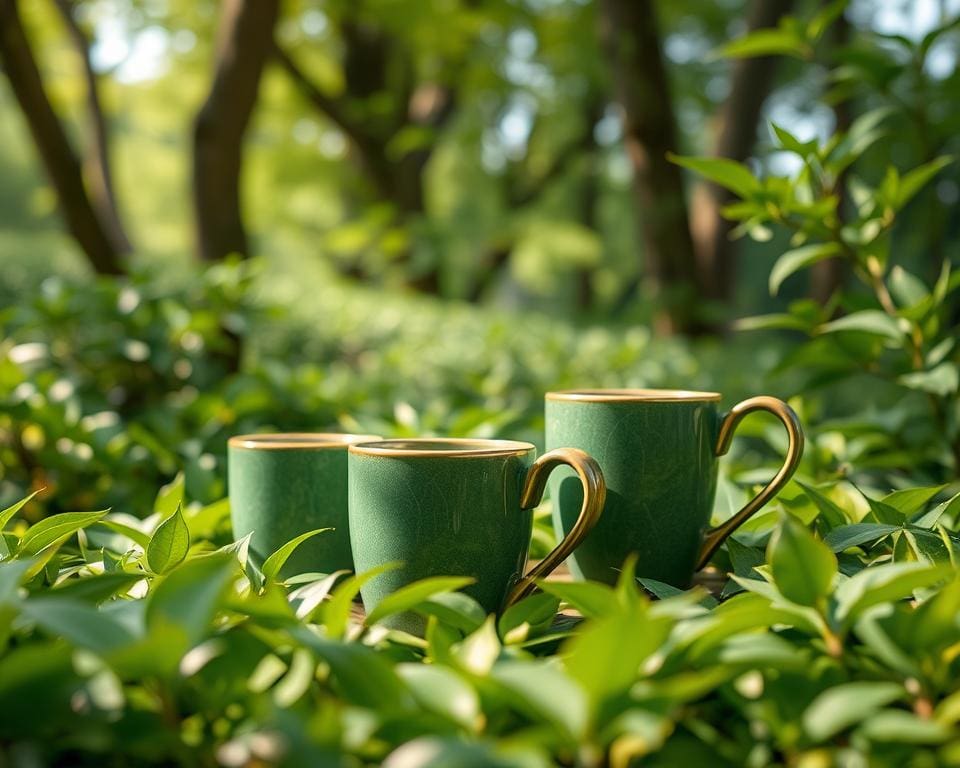 duurzaamheid groene thee kopjes