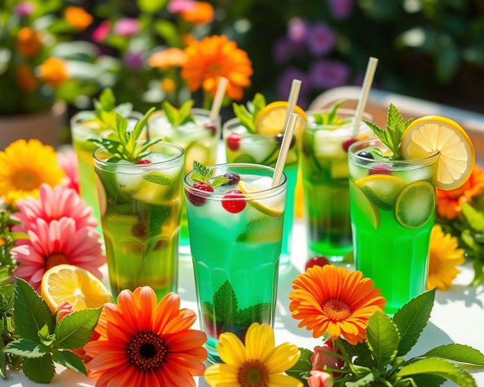 verfrissende drankjes met groene thee